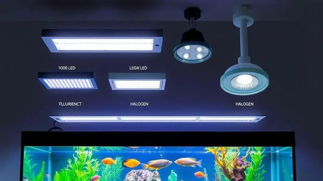 Tipos de iluminação para aquários