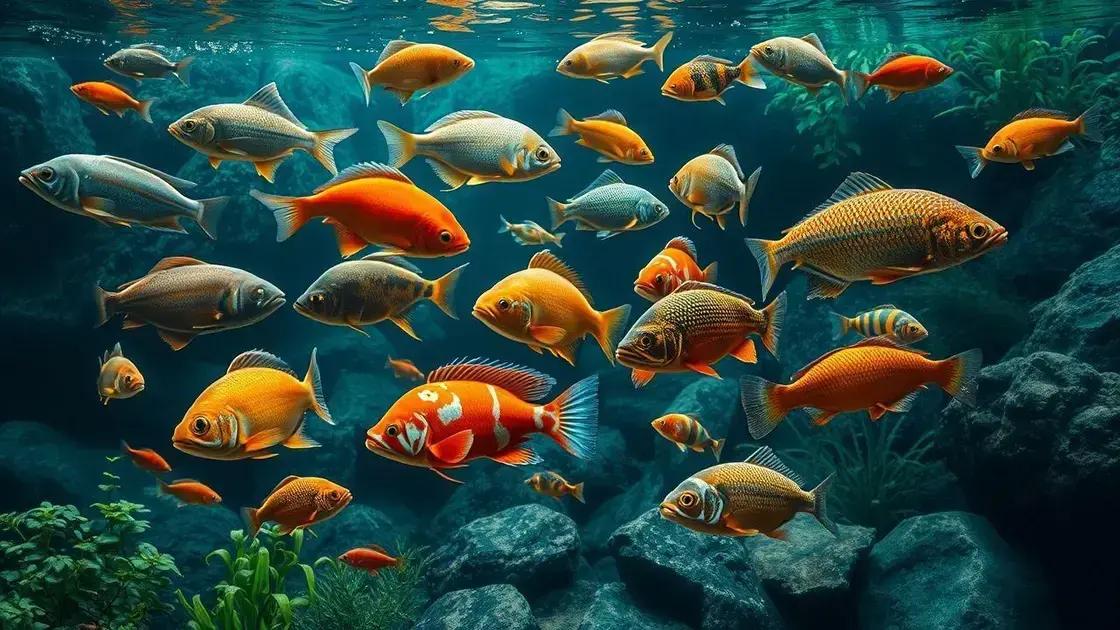 Diversidade das espécies de peixes de água doce