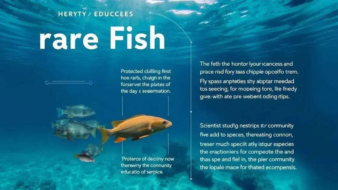 Como conservar espécies raras de peixes