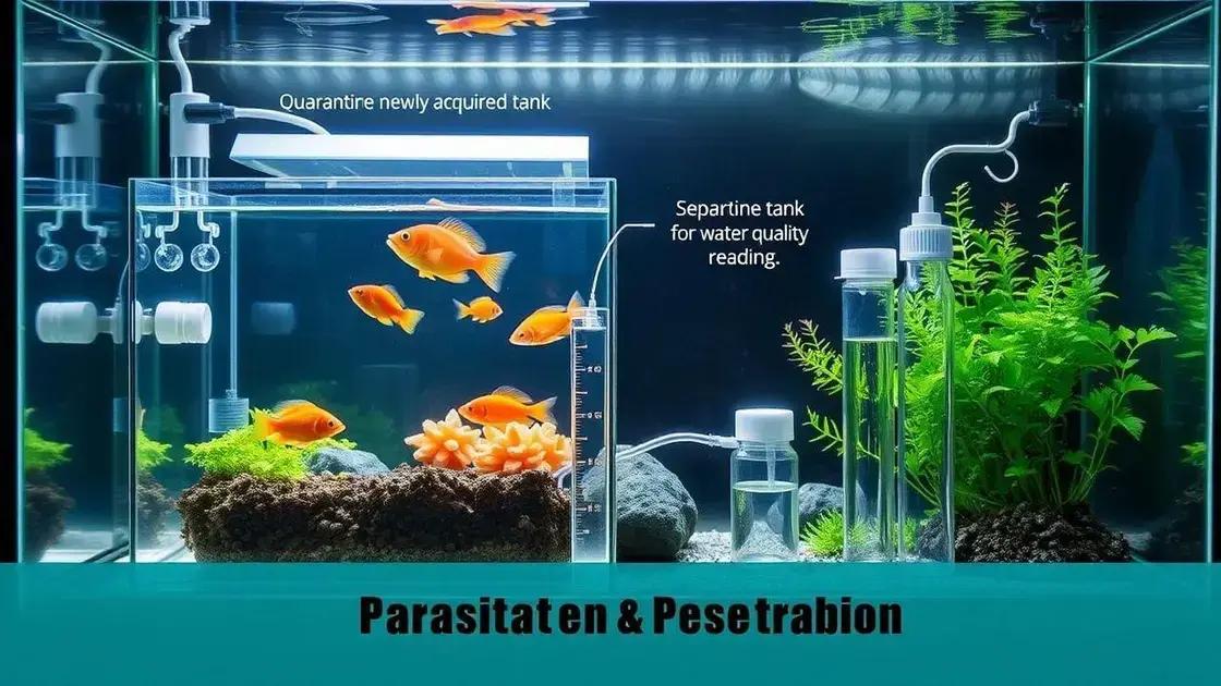 Prevenção de parasitas em aquários