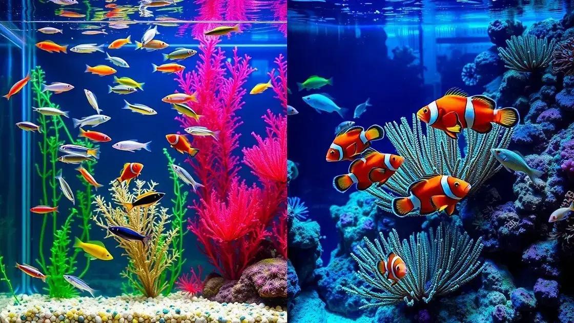 Peixes de água doce versus água salgada