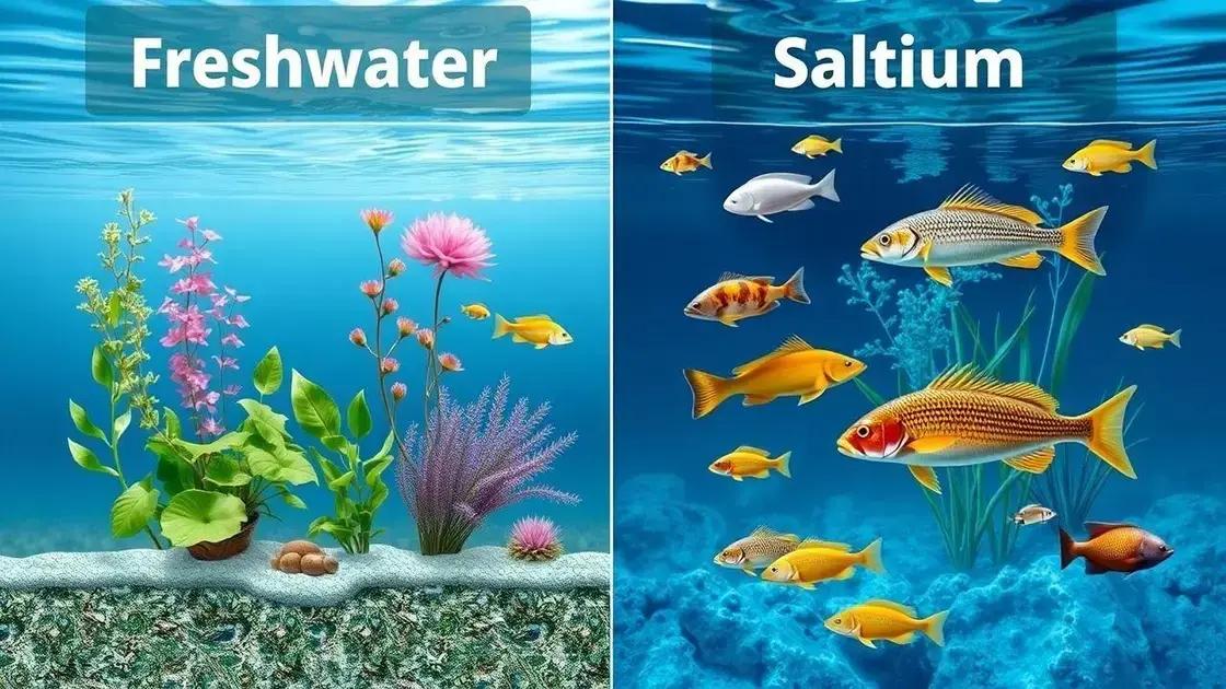 Diferenças entre água doce e água salgada