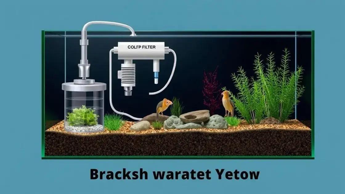 Montagem e manutenção do aquário de água salobra