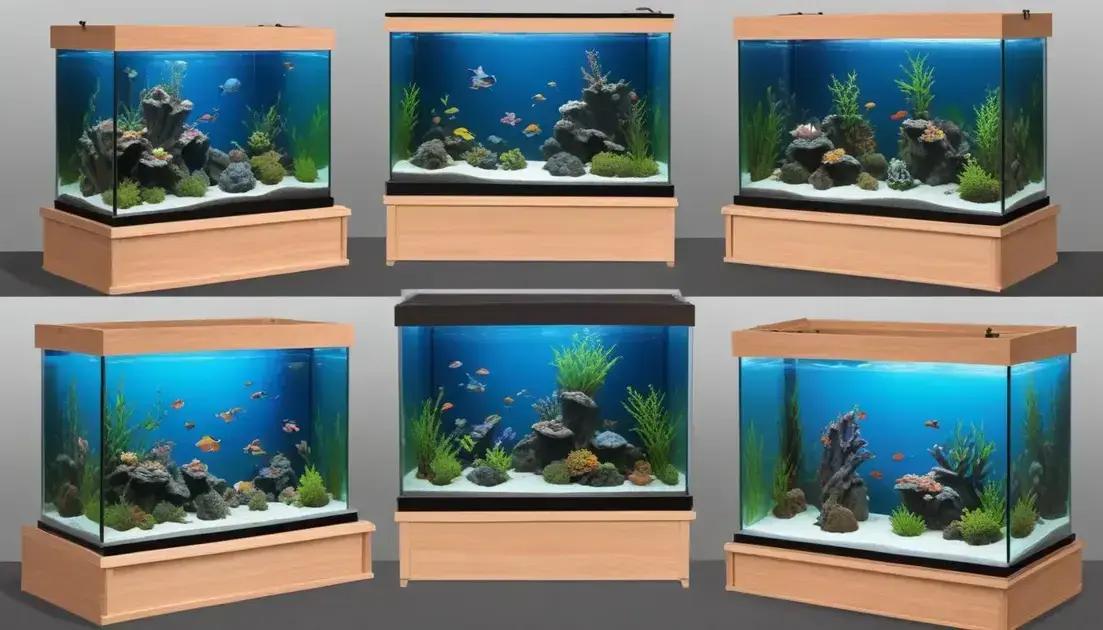 Tipos de suportes para aquário disponíveis no mercado