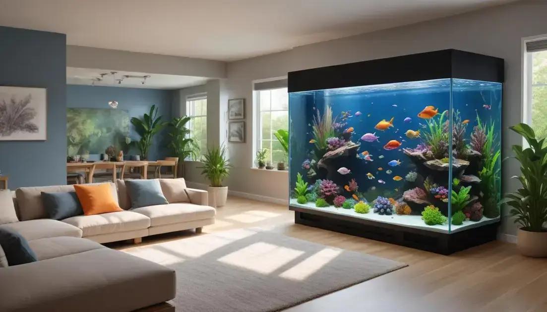 Fatores a considerar ao escolher o tamanho do aquário