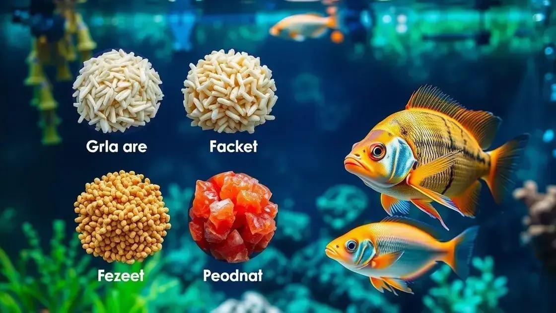 Alimentação adequada para peixes saudáveis