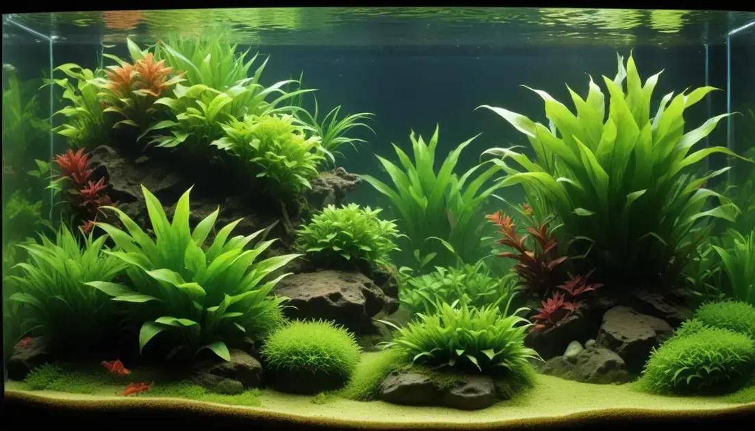 Plantas aquáticas que se destacam em substratos férteis