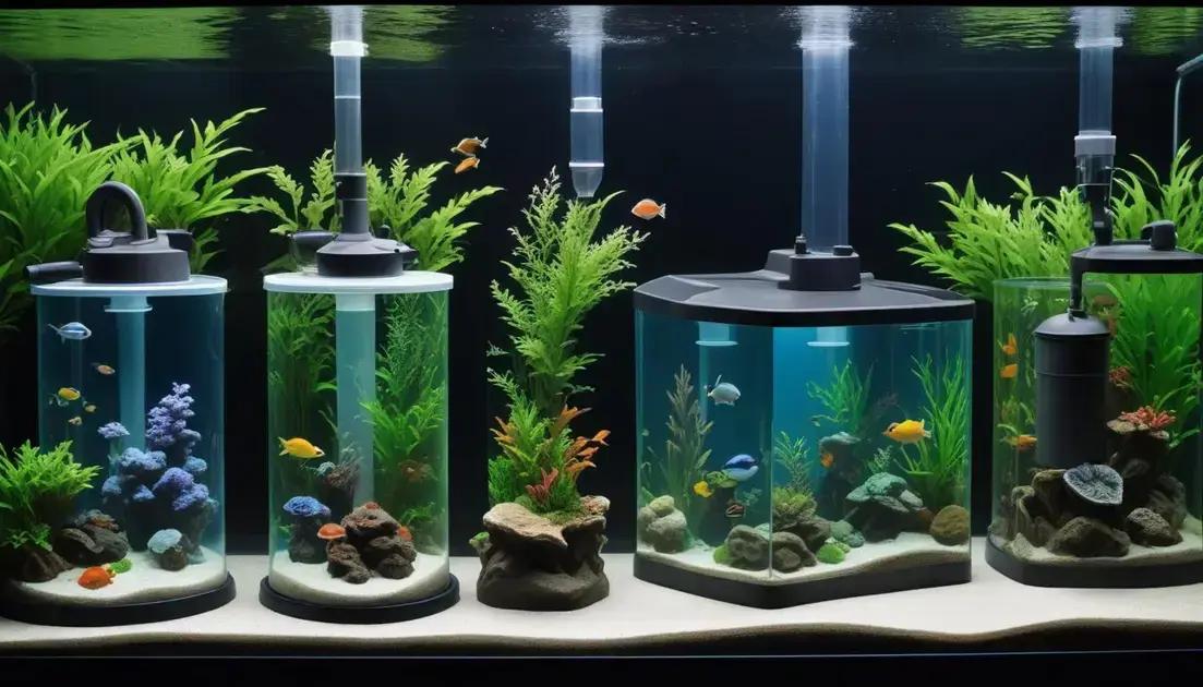 Tipos de filtros disponíveis para aquários Tipos de filtros disponíveis para aquários