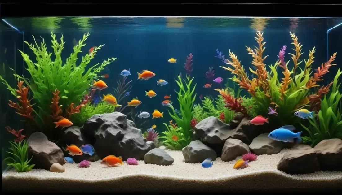 Cascalho para aquário colorido: como transformar seu aquário em um espetáculo