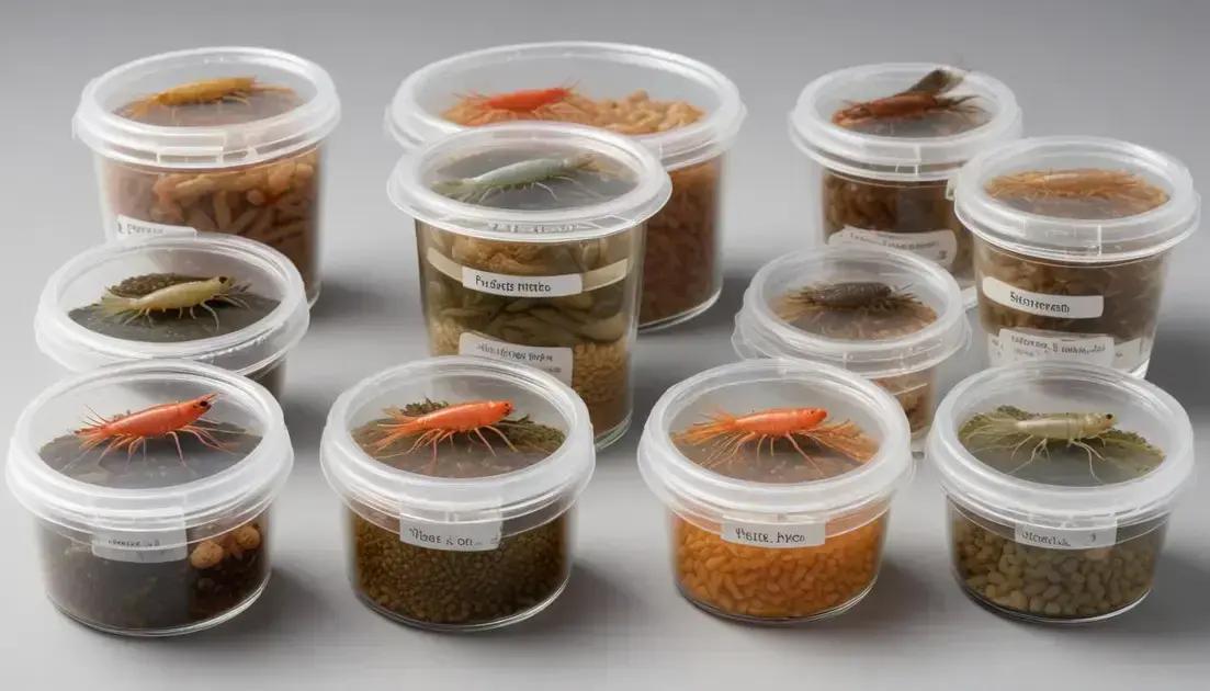 Tipos populares de alimento vivo para aquários