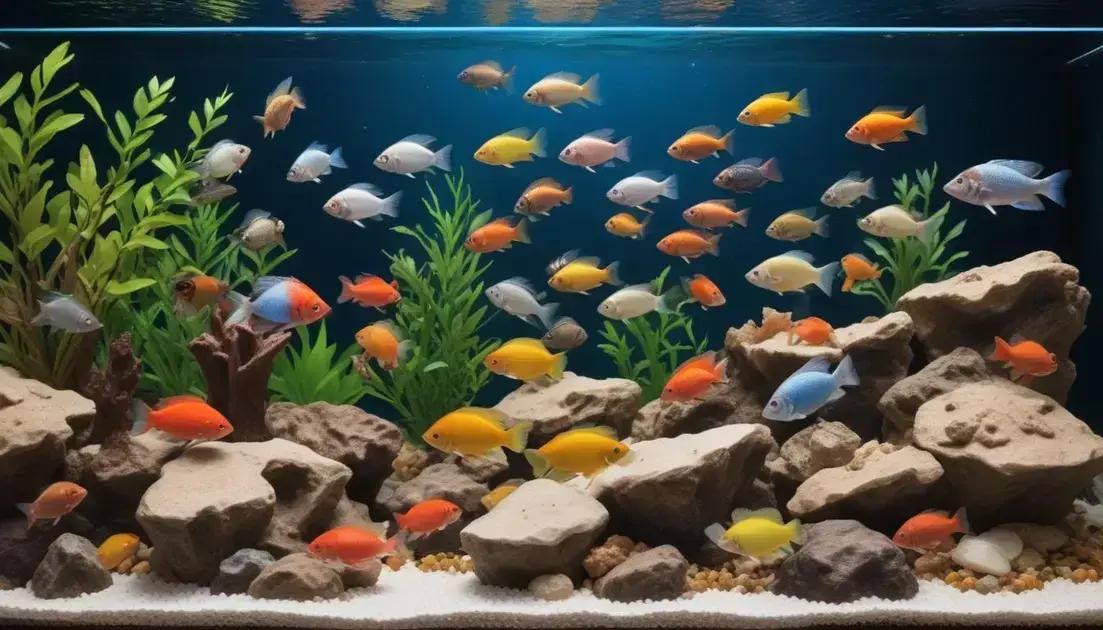 Tipos de ração para peixe ciclídeo