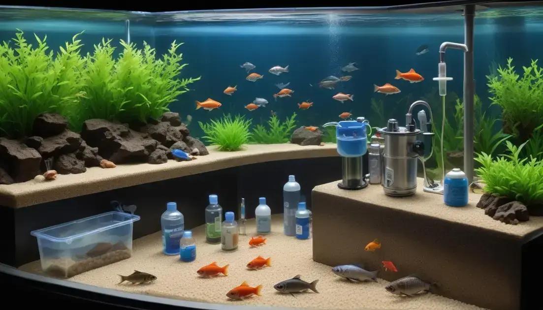 Equipamentos para alimentação e cuidados com os peixes Equipamentos para alimentação e cuidados com os peixes