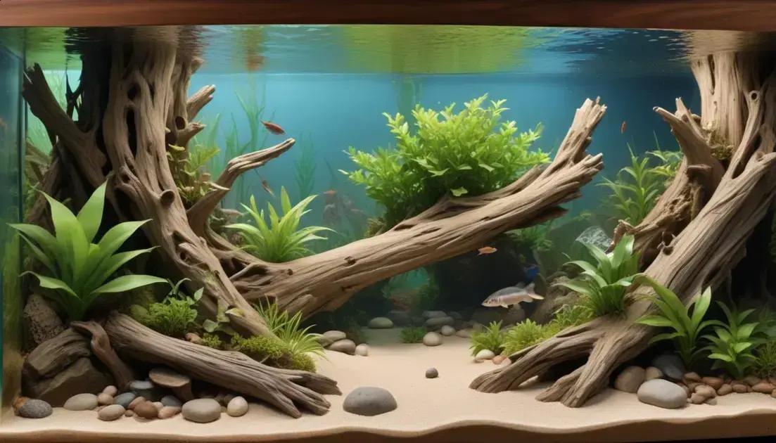 Enfeites que estimulam comportamento natural dos peixes