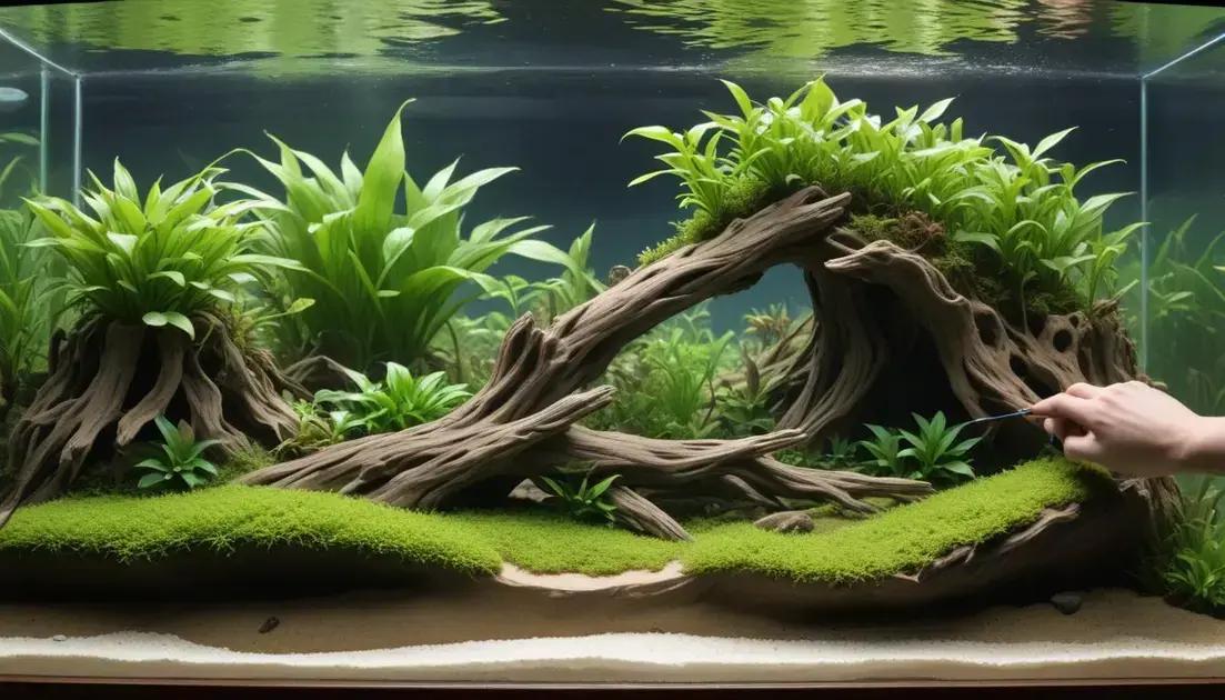 Montagem do layout: técnicas de hardscape e posicionamento das plantas